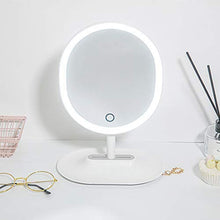 KANJJ-YU Portatile Specchio da Toilette, USB Ricaricabile Specchio da Toilette con 1X / 5 X Ingrandimento Touchscreen Dimmable LED for controsoffitto cosmetico di Trucco Specchio