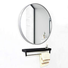 Bathroom mirror JWZQ Specchio a Parete Rotondo con mensola, specchi da Bagno 40~70 cm per Parete, Specchio cosmetico per Ingresso, Bagno e Camera da Letto