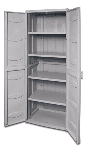 Armadio Resina Mobile MOBILETTO 2 Ante A Ripiani Esterno Interno 65X45X172 CM
