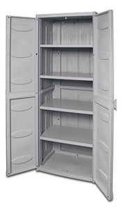 Armadio Resina Mobile MOBILETTO 2 Ante A Ripiani Esterno Interno 65X45X172 CM