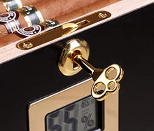 DPLQX sigari armadi, con igrometro e umidificatore Versatilità humidor per sigari ammezzati Durevole Buona Tenuta, humidor per sigari adorini,Black_295x247x112mm/12x10x4in