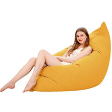 LuoMei Lazy Couch Lounge Chair Bean Bag Lazy Sofa Eps Foam Camera da Letto Soggiorno Sedia Singola Rimovibile Lavabile Divano Letto Gratuito Invia Pennello AppiccicosoMarrone