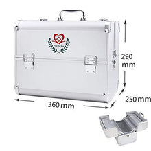 YXYXX Portatile Tre piani Armadietto dei Medicinali,il Metallo Multifunzione Scatola di immagazzinaggio medica,Forte Convenienza Semplice/Argento / 360×250×290mm