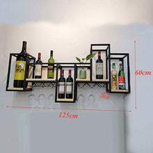 JHGJBJ Cremagliera del Vino cremagliera Bicchiere di Vino di Alta qualità in Ferro battuto in Legno massello a Parete Wine Rack Bicchiere di Vino Creativo a Testa in Giù cremagliera