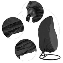 OKBY Altalena Uovo Sospeso da Giardino - Coprivaso Poliestere Nero Impermeabile Antipolvere Esterno Coprisedile