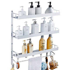 NHLBD Mensola da Bagno, mensola portaoggetti - Doccia scaffali e Ripiani Compact Shelf Antiruggine for Cucina con Portasciugamano partizione da Bagno (Dimensioni: 50cm) (Size : 50cm)