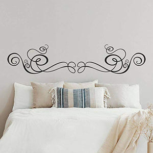 Adesivi per testiera del letto, T-MK365, 30 x 140 cm, colore: Nero