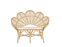 Beliani Panca da Giardino in Rattan Naturale Stile Boho da Giardino Florentine