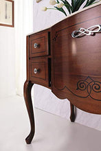 Mobile da bagno stile classico - Misura: L.118 P.57 - Finitura: Noce Antico - Top: Marmo tecnico botticino ricomposto - 100% made in Italy