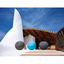 VLUV Palla da Seduta da Esterni AQVA - Sedile da Esterni per terrazza e Giardino, Colore: Charron Teal, Ø 60cm - 65cm, Stoffa per Rivestimento Sunbrella, Robusta e indeformabile, con Maniglia