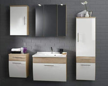 Posseik Salona Lavabo, Sonoma/Rovere/Bianco, 70 x 49.5 x 51 cm, 2 unità
