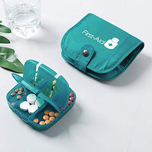 Portapillole da viaggio – 6 scomparti in medicina – un porta pillole quotidiano in vitamina per bagagli o borsa.