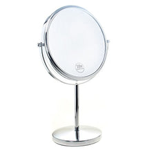 TUKA Specchio Bagno per Trucco 10X Ingranditori, 8" Doppio Specchio Cosmetico con Piedistallo, ø 20 cm Specchio da Tavolo per Trucco e Rasatura, 2 Facciate Vanity Mirror, Cromato, TKD3108-10x