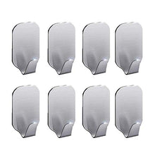 ZUNTO 8 Pezzi Ganci Adesivi, Ganci portasciugamani in Acciaio Inox Gancio Appendiabiti per Cucina e Bagno