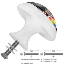 Maniglie per cassetti Manopole per cassetti Manopole rotonde Confezione da 4 per armadietto, cassetti, cassettiere, cassettiere ecc - Tema Musicale Con Arcobaleno