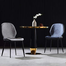 Totovy Nuovo Nordic Light Light Luxury Tessuto impermeabile Sedia da pranzo Home Moderno Semplice schienale Scheda Soft Pack Sedia Negoziazione Desk Sedia Ristorante Tavolo da pranzo Sedia Caffè Studi