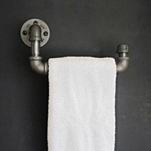 MBYW Portasciugamani Moderno Minimalista Portasciugamani Elegante per Il Bagno di Moda Portasciugamani in Tubo di Ferro Nero Realizzato con cremagliera in Stile Industriale