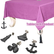 lennonsi Set di 4 tovaglie, con ciondolo antivento, con clip, stile vintage, in ghisa, stile oceano, per tovaglie, coperta da picnic e telo da spiaggia
