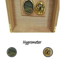 YYYUR Cedar Cigar Box, Europea Retro Grande capacità 50 Cigar Humidor, con igrometro, Decorazione Domestica Viaggio Portatile Cigar Box