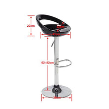 Sgabello da bar set di 2?regolabili in plastica ABS verde, altezza regolabili su Manico 84?–?104?cm