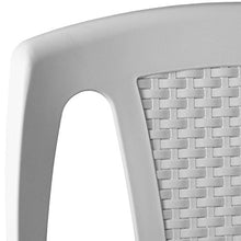 PROGARDEN - Set tavolo da giardino Sumatra, effetto legno, plastica, 138 x 78 cm + 4 sedie impilabili Procida, plastica, bianco