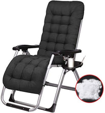 Zero Gravity Lounge Chair Patio Recliners Patio Deck Chair Pieghevole Regolabile reclinabile con portabicchieri e poggiatesta (colore : sedia b+cuscino d)-sedia B+cuscino a
