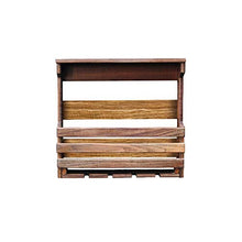 LXD Portabici Del Vino, Mensola da Parete Vintage in Legno Massello Wall Appeso