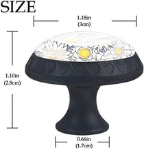 Disegnato a mano Lily Pattern Yellow Pomelli per Porta Set di 4 Pomelli per Mobili Manopole per Cassetti Cucina Armadio Vetro