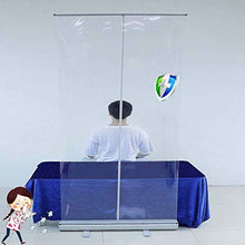Piano Start Sneaced Guardia con roll up stand stand in standing Isolazione barriera trasparente Protezione del film Scudo di protezione, facile da trasportare - Divisori della stanza delle partizioni,