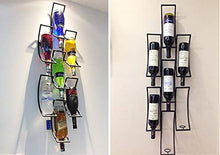 FCXBQ Bicchiere da Vino in Vetro Bicchiere da Vino da Parete Portabottiglie in Ferro Stile Europeo Portabottiglie da Vino Rosso Portabottiglie in Lattice Creativo Portabottiglie Nero