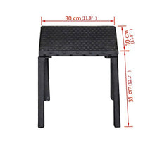 Festnight Set Lettino Prendisole/Sedie a Sdraio 3 pz in Polirattan Nero