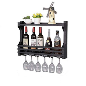DAGUAI Bottiglie del Vino del Metallo Rack con mensola del Supporto e Bicchiere di Vino di Vetro Struttura Creativa della Decorazione della casa Galleggiante Rack Wine Rack