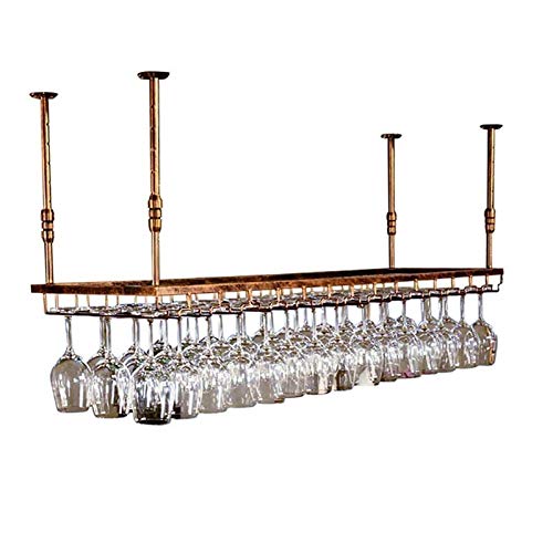 Rastrelliere per bicchieri da vino Supporto bicchiere da vino, mensola Pensola appesa Decorazione del ferro da bagno Portavolo, altezza regolabile: 30 - 60 cm, può ospitare 24 tazze Organizzazione e c