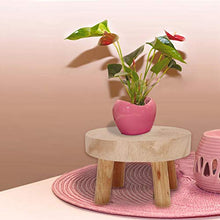 Panchina decorativa in legno – Panca in legno da giardino, supporto per piante, panca, sgabello, stile rustico, per interni ed esterni