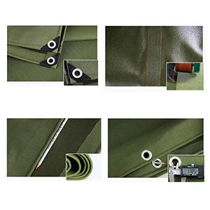 MHBGX Telone Resistente Impermeabile per Esterni, Verde Militare Tessuto ad Alta Densità per Campeio All'Aperto e Teloni Resistenti Al Freddo,un,3,8X4,8 M