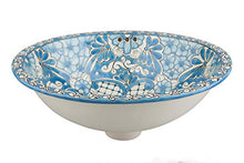 Lorena - Lavabo da incasso Talavera messicano, modello Cerames, 44,5 x 36 x 13 cm, ovale