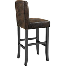 TecTake 800765 Set 2X Sgabelli da Bar, Pelle Sintetica, Legno Duro Massello, Arredamento Ergonomica, Casa Cucina Sala da Pranzo - Disponibile in Diversi Colori (Marrone Anticato | No. 403584)