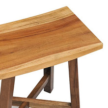 vidaXL Legno Massello di Suar Sgabello da Bagno Stile Rustico Robusto Comodo Elegante Seduta Poggiapiedi Supporto Doccia Marrone Semi Lucido
