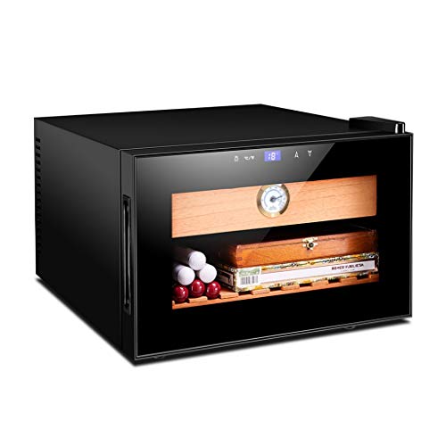 Umidificatori Humidor Armadietto Idratante for Mini Sigari in Legno di Cedro A Temperatura Controllata da 25 Litri Armadietto for Vino for Sigari Alcolico Incorporato for Uso Domestico