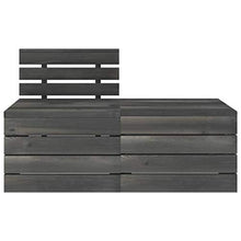vidaXL Divano da giardino in legno di pino massiccio, 2 pezzi, divano da giardino per pallet, mobili da giardino e da giardino, colore grigio scuro