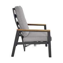 Sedie Lounge con Sgabello e Tavolo in Alluminio - Salotto Elto/Antracite