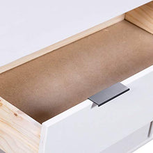 Tidyard Cassettiera Bianca Moderna in Legno Massello di Pino con 4/6 Cassetti 45x39,5x90,3 cm,Credenza Bianca Moderna con 4/6 Cassetti,Credenza con Cassetti,Credenza Bianca