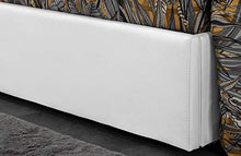 SARDAMATERASSI-Letto matrimoniale con box contenitore elegante e moderno in similpelle bianco comodo e pratico facile da pulire(materasso non incluso)