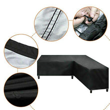 Fodere per mobili da giardino 215x215x87cm, Copridivano per patio a forma di L, Copridivano da esterno impermeabile, Anti-vento, antipolvere per pioggia e neve, Anti-sbiadimento, Copertura per mo