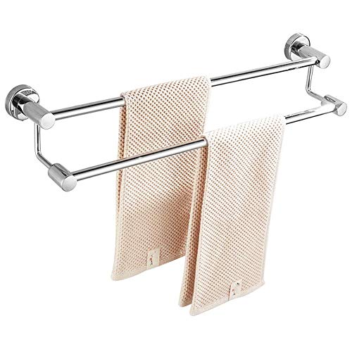 Nfudishpu Portasciugamani - Acciaio Inossidabile 304, portasciugamani Autoadesivo Montato a Parete portasciugamani Singolo, punzonatura Gratuita, Adatto Il Bagno, 60 cm
