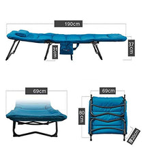 ZHANGYY Sedie a Sdraio per Patio Lettino da Campeggio Leggero per Adulti Bambini, Lettino Ultraleggero per Backpacking Lettino per Lettino Portatile in Alluminio per Campeggio, Uso Esterno, Blu Supp