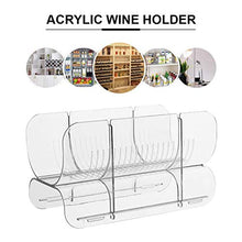 Vssictor - Portabottiglie in plastica, impilabile, per bottiglie di vino, per piani di lavoro della cucina, piano di lavoro, dispensa, frigorifero