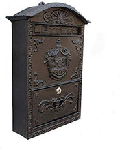 YONGYONGCHONG Cassetta delle lettere in ghisa, cassetta delle lettere dell'Europa Garden Villa Home Decoration Nero