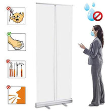 Partizioni Standing Sneeze Guard, Divisore Partizione con Banner Regolabile Basamento for Contatori, Reception, Ufficio, Centri Ricreativi, Scuole. (Size : 31.4 * 78.7 Inches (80 * 200cm))