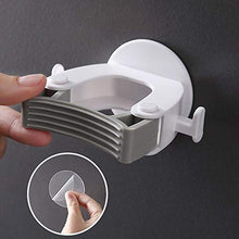 ZXCASDF Stile Nordico Perforato Volante Supporto per Mop Bagno Antiscivolo Impermeabile Mop Bagno Gancio Appiccicoso Gancio Scopa Carta Clip Gancio Supporto per Mop,Bianca